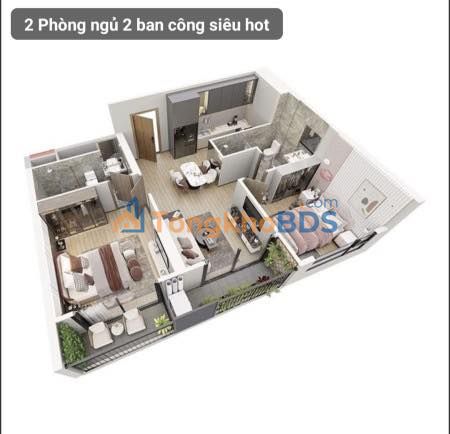 Chung cư GS5 Miami 65m² - 2PN View Thoáng, Giá Tốt