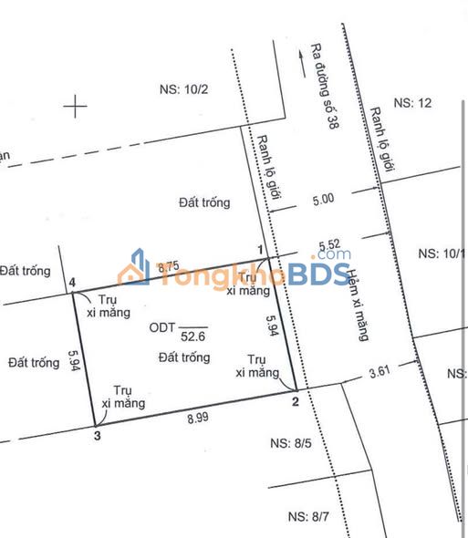 Bán Đất 316m² Đường 38, Thủ Đức - Sổ Hồng Riêng, Hẻm Oto