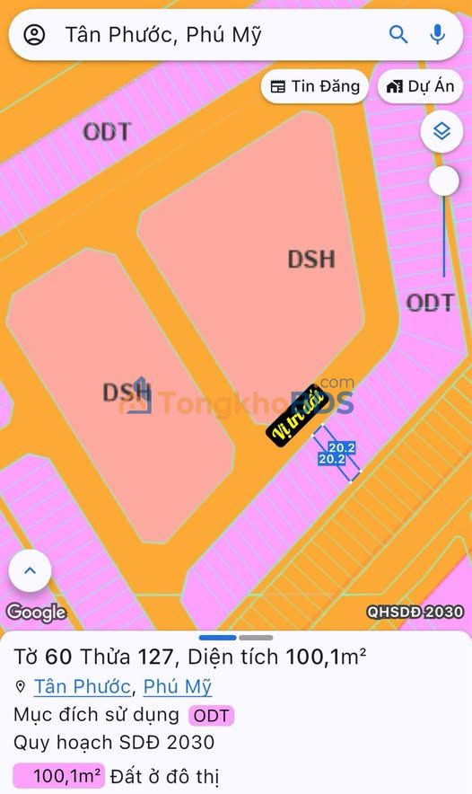 Bán Đất TDC Tân Phước - 100m² Full Thổ Cư, Đối Diện Công Viên Lớn