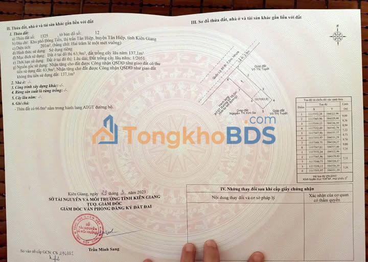 Đất nền Quốc lộ 80 Tân Hiệp 201m² 3.6 tỷ - Sổ hồng chính chủ, xây tự do