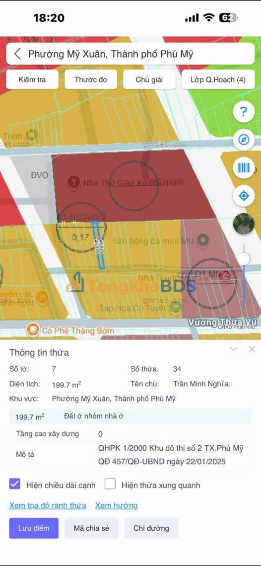 Đất Phước Hòa Phú Mỹ 202m² Sổ Đỏ Thổ Cư - Giá 1.6 Tỷ