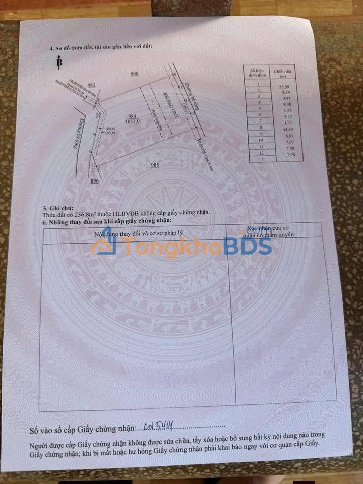 Đất Củ Chi 1760m² Sổ Đỏ, Đường Thông - Giá 5.x Tỷ