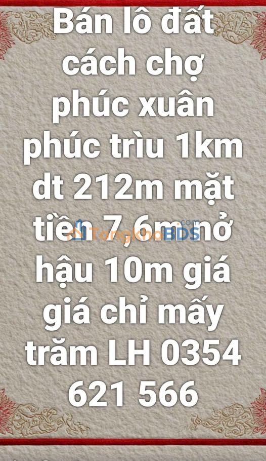 Đất nền Phúc Trìu, Thái Nguyên 212m² - Sổ đỏ sẵn sàng, giá chỉ từ 2xx triệu
