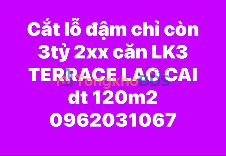 Townhouse LK3 Terrace Lào Cai 120m² 3.2 tỷ - Vị trí đắc địa