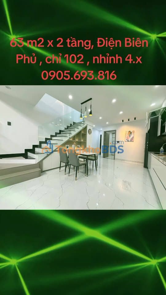Nhà 2 Tầng Điện Biên Phủ 63m² Giá 4 Tỷ - Vào Ở Ngay