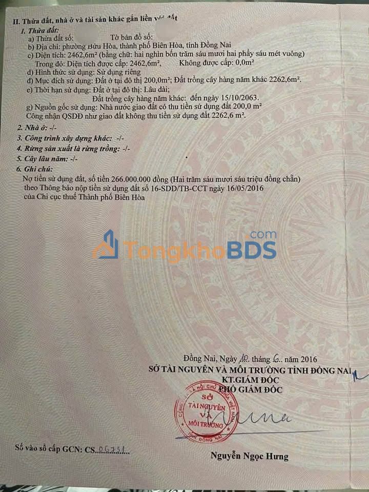 Đất Vàng Bửu Hòa, Biên Hòa 2500m² - Cơ Hội Đầu Tư F0, Giá 8 Tỷ