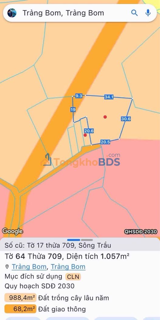 Đất nền Sông Trầu Trảng Bom 100m² 1.2 tỷ - Hạ tầng hoàn thiện