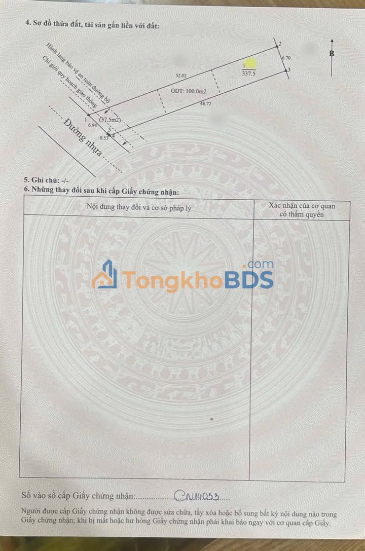Đất nền Thái Hòa Tân Uyên 332m² 4.8 tỷ - Sổ đỏ chính chủ