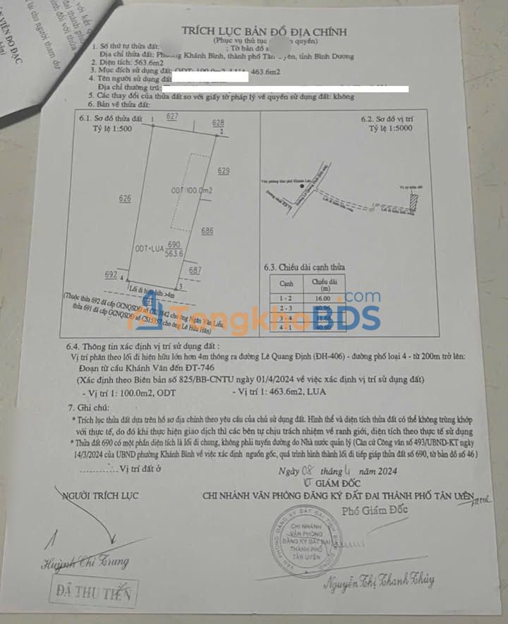 Đất nền Tân Uyên Bình Dương 563m² - Sổ đỏ, xe tải vào tận nơi