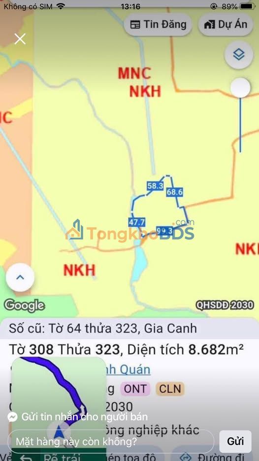 Đất nền Ấp 5 Gia Canh Định Quán 19000m² - Sổ đỏ chính chủ