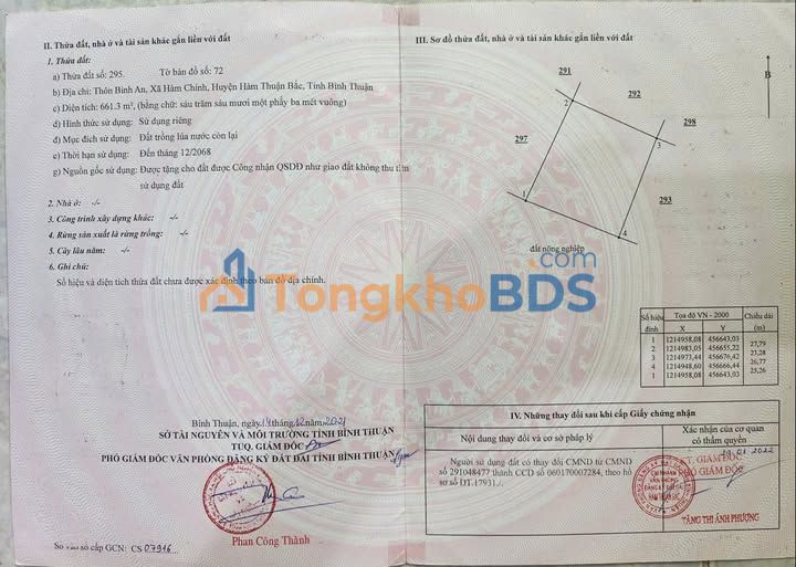 Đất Lô Góc 661m² Bình An, Hàm Thuận Bắc - Sổ Đỏ Sẵn Sàng