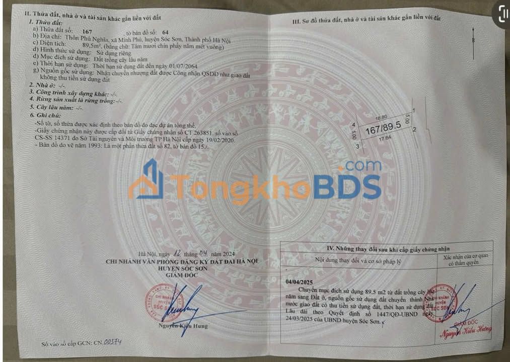 Đất Nền Phú Nghĩa Chương Mỹ 89.5m² - Sổ TC, Giá Đầu Tư 1.5 Tỷ