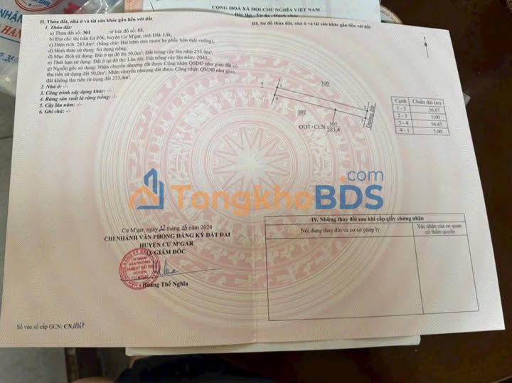 Đất Thị trấn Ea Pốk 280m² giá thỏa thuận - Sổ đỏ chính chủ