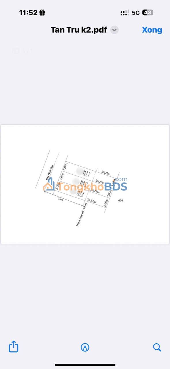 Đất nền Bình Tịnh-Tân Trụ 130m² 850 triệu - Thổ cư 100%