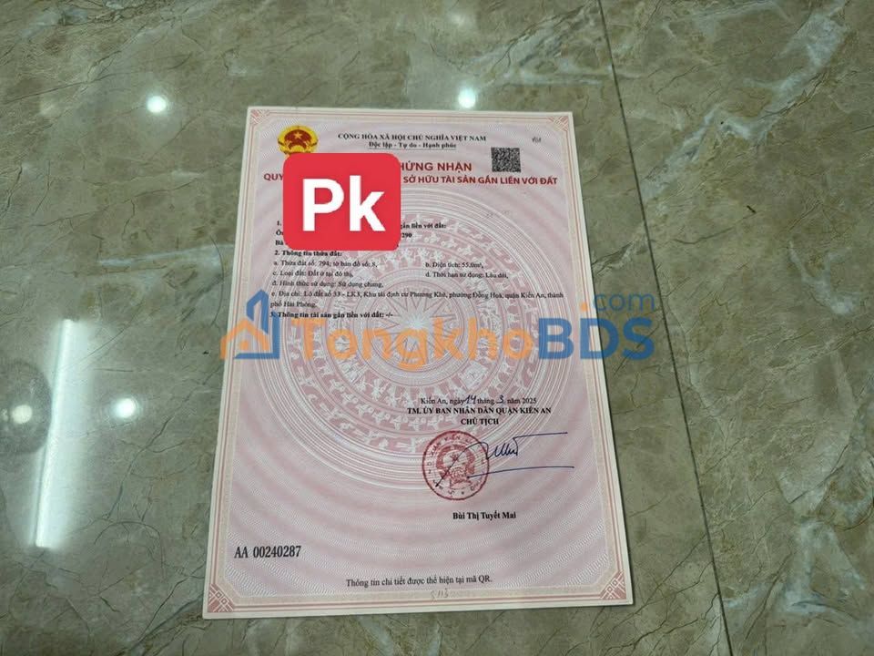 Đất Nền Phường Đồng Hoà, Kiến An, Hải Phòng - 55m² - Giá Đầu Tư Hấp Dẫn