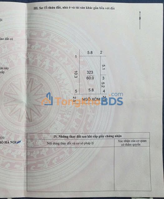 Bán đất 60m² Xã Lam Điền, Chương Mỹ - Ngõ ô tô, gần UBND