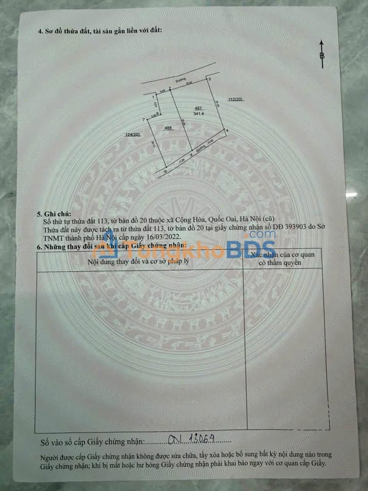 Bán Đất Tân Hoà - Thanh Oai 341m² Sổ Đỏ, Giá Đầu Tư