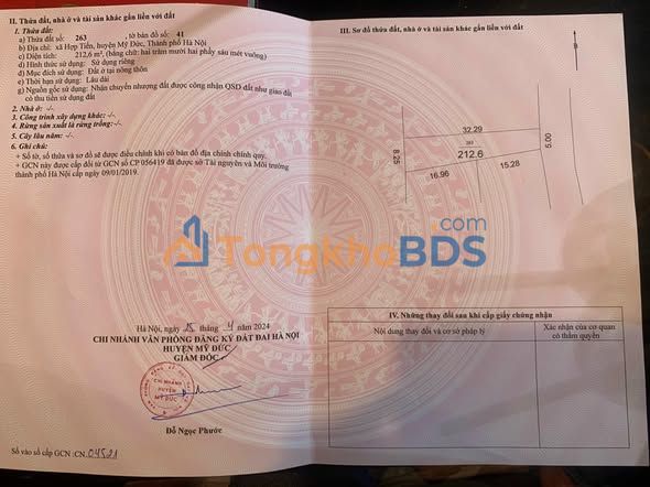 Đất Mặt Đường Hợp Tiến Mỹ Đức 212.6m² - Kinh Doanh Sầm Uất, Giá Nhỉnh 2 Tỷ