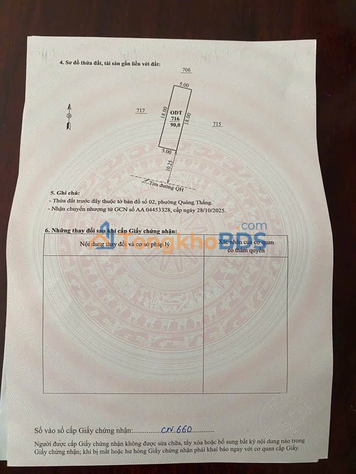 Đất Nguyễn Phục Sầm Sơn 90m² 5.2 tỷ - Sổ đỏ chính chủ