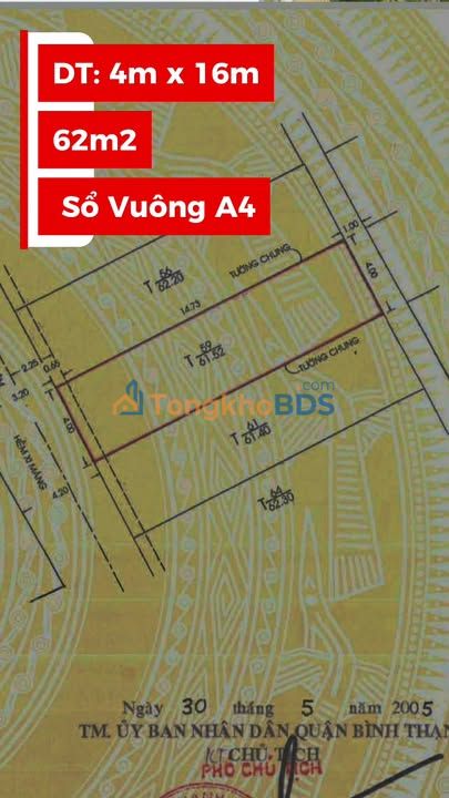 Nhà Hẻm Ô Tô 64m² (4x16m) - Gần ĐH GTVT, Bình Thạnh - 11.5 Tỷ