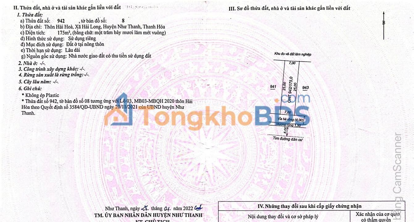 Đất nền Hải Long Như Thanh 175m2 600-699 triệu - Hạ tầng hoàn chỉnh