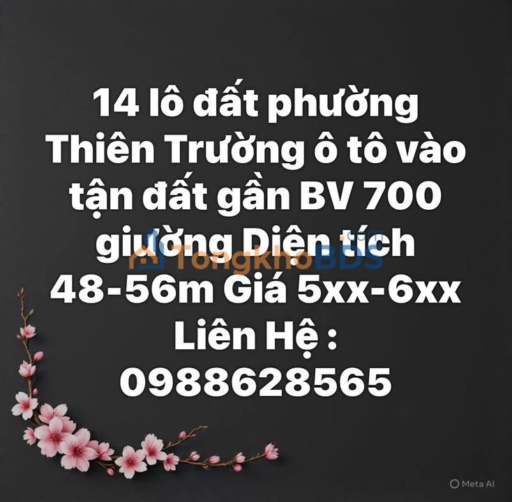 Đất Lộc Hạ Nam Định 52m² 500-600 triệu - Đường ô tô vào