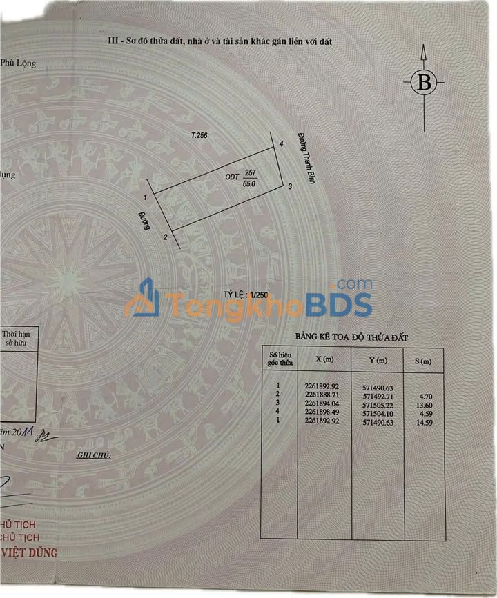 Bán đất 2 mặt đường Thanh Bình, Nam Định - 64.7m², 2.45 tỷ, ô tô tránh