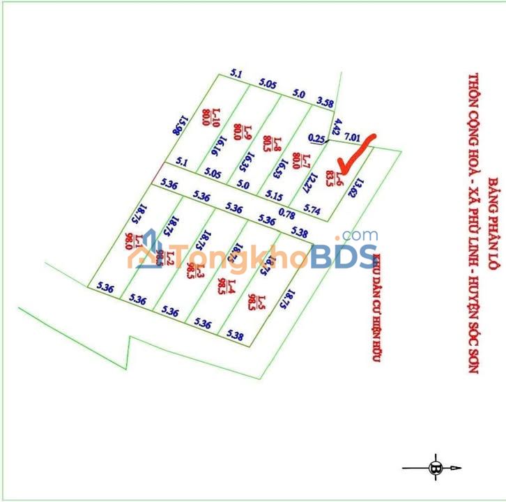 Đất nền Sóc Sơn 84m² 200 triệu - Đường to ô tô
