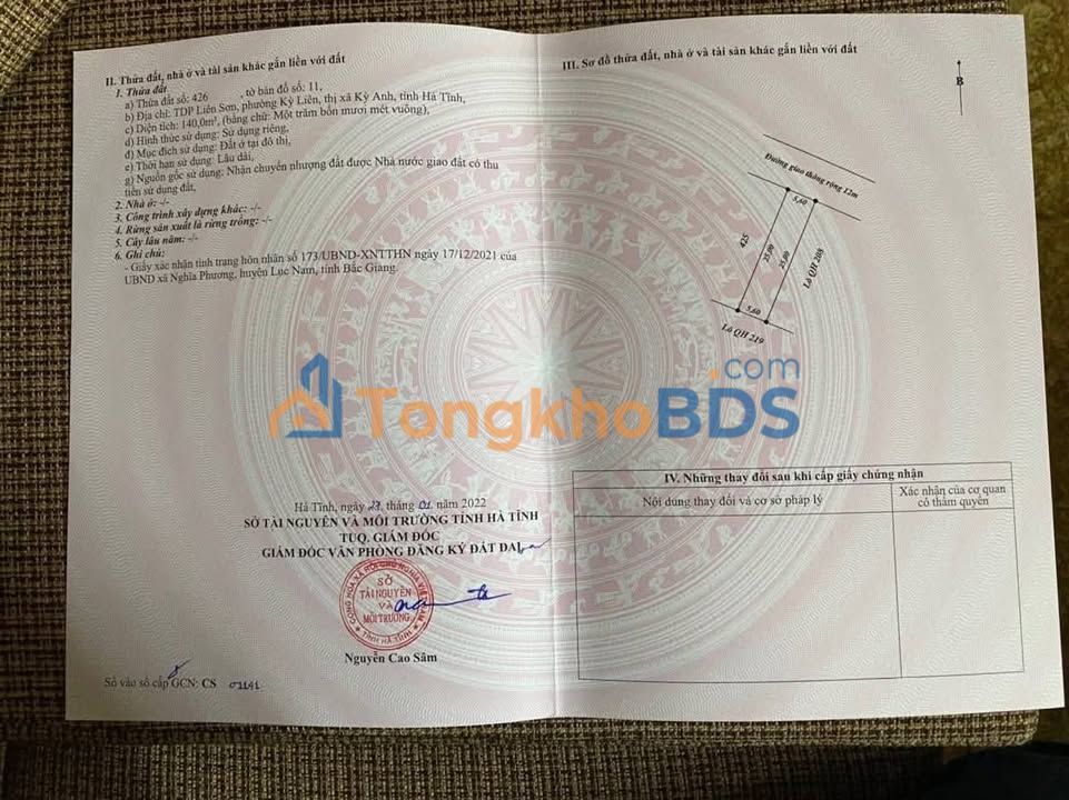 Đất nền Lộc Hà, Hà Tĩnh - 140m² full thổ cư, giá 1 tỷ - Cơ hội đầu tư sinh lời