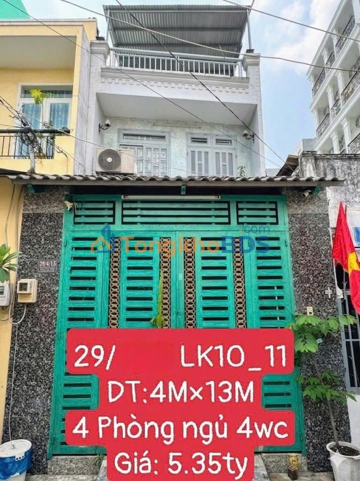 Nhà Liên Khu 10-11 Bình Tân 44m² 5,35 tỷ - Ô tô vào tận nhà