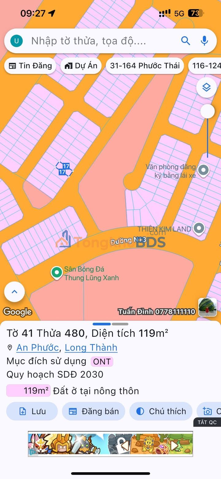 Đất Nền Long Thành 119m² Đối Diện Công Viên - Sổ Hồng Riêng