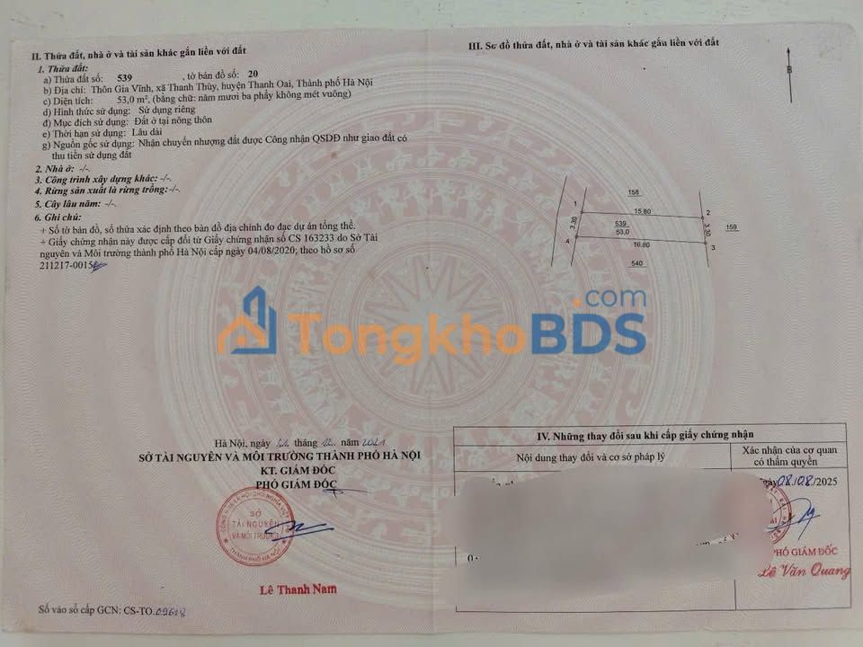 Đất Nền 53m² Trục Chính Tam Hưng, Thanh Oai - Sổ Đỏ Sẵn Sàng