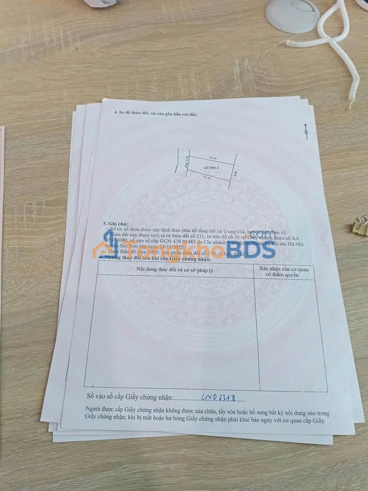 Bán đất Sóc Sơn 88m² full thổ cư, đường 4.5m - Sẵn sàng xây nhà