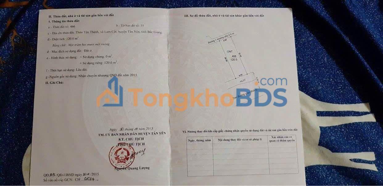 Đất Đấu Giá Tân Quang, Lục Ngạn 120m² - Sổ Đỏ Sẵn Sàng - 1.1 Tỷ