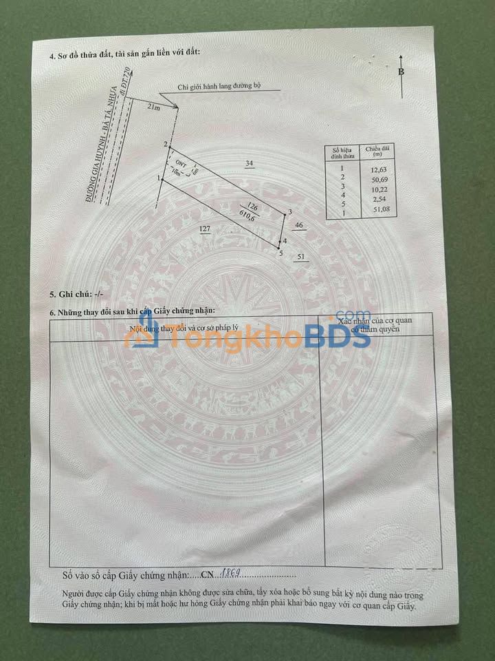 Bán đất Tánh Linh 612m² mặt tiền nhựa Bà Tá - Giá 750 triệu