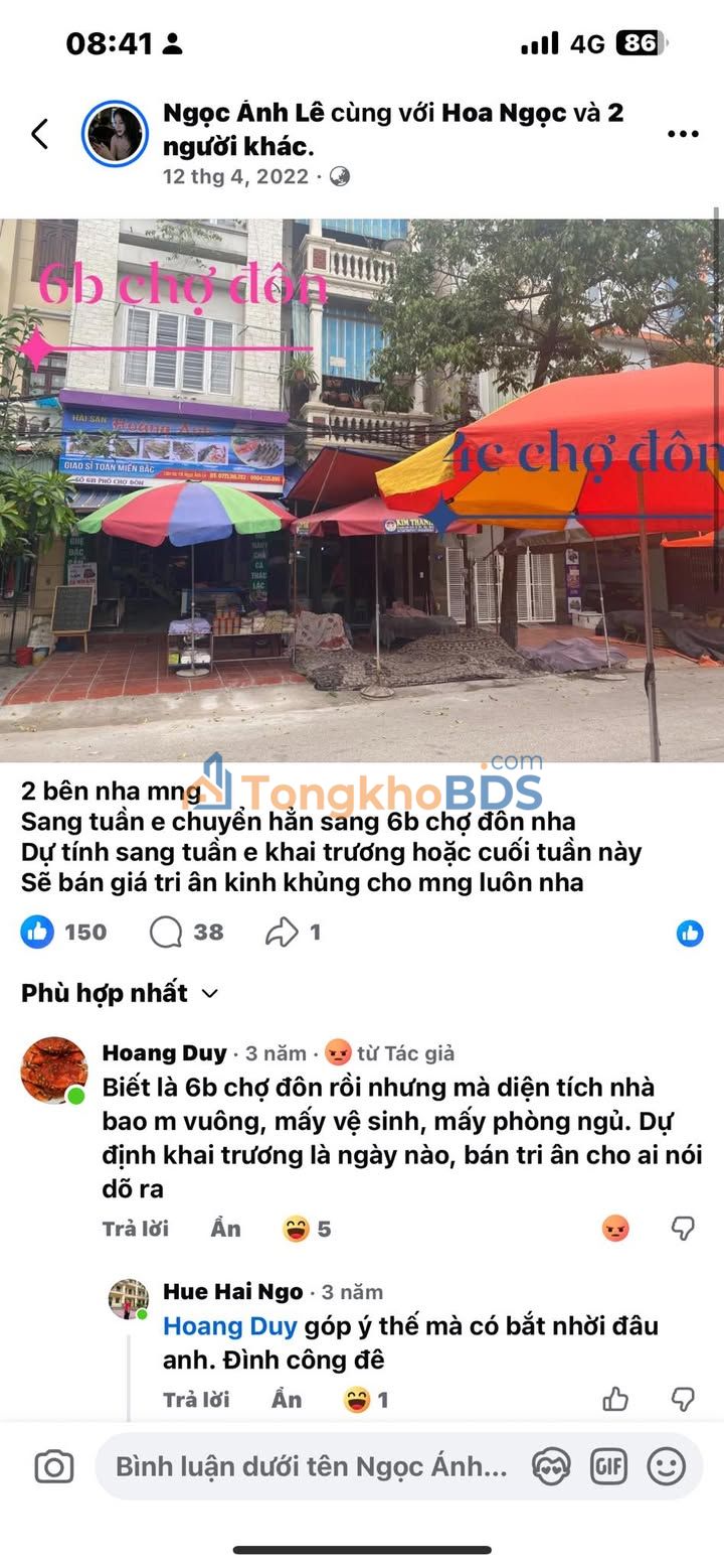 Nhà Mặt Tiền Chợ Đôn, Hải Phòng - 5 Tầng Kinh Doanh, Giá 9 Tỷ