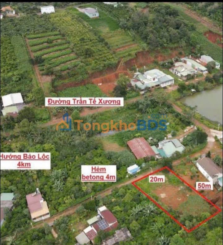 Đất nền Trần Tế Xương Bảo Lộc 1000m2 2 tỷ - Có sổ đỏ