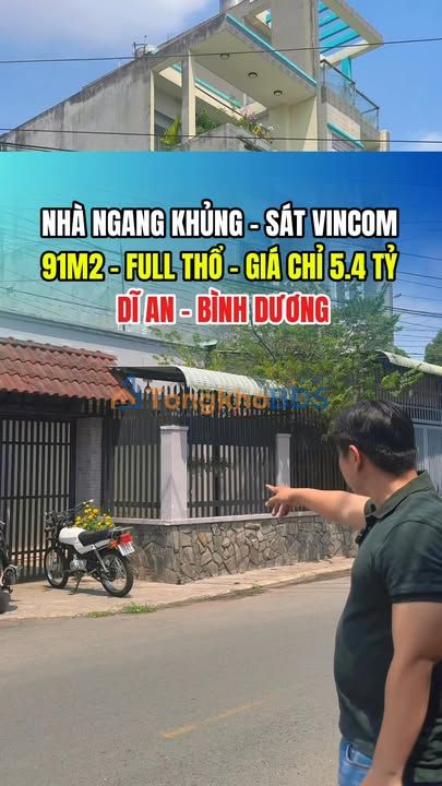 Nhà Mặt Tiền Kinh Doanh 91m² Sát Vincom Dĩ An - Giá 5.4 Tỷ