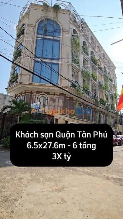 Bán Khách Sạn 6 Tầng Đường Thoại Ngọc Hầu, Tân Phú - 179m², Thu Nhập 140 Triệu/Tháng