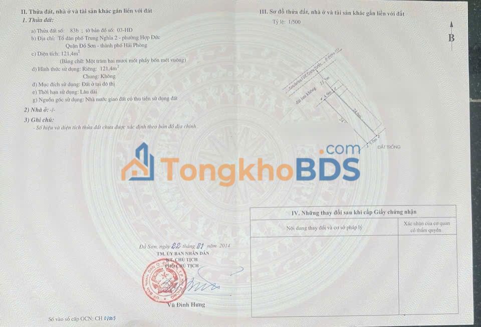 Bán Đất Mặt Đường Trung Nghĩa Đồ Sơn 123m² - Sổ Đỏ Chính Chủ