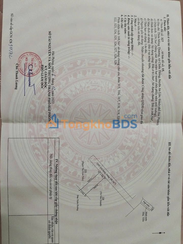 Bán Đất Nền An Lão, Hải Phòng - 60m² Vuông Vắn, Ngõ Ô Tô Rộng Rãi