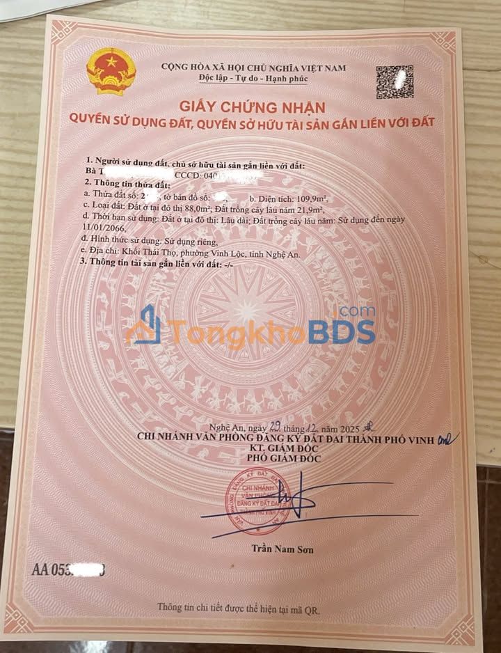 Bán đất Nghi Lộc 110m² - Lộc Phát Hướng Tây Bắc, Giá 1.7 tỷ