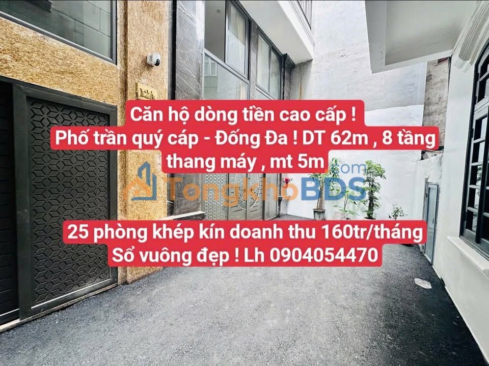 Nhà phố Trần Quý Cáp 62m² giá 160 triệu/tháng - Cho thuê ngay
