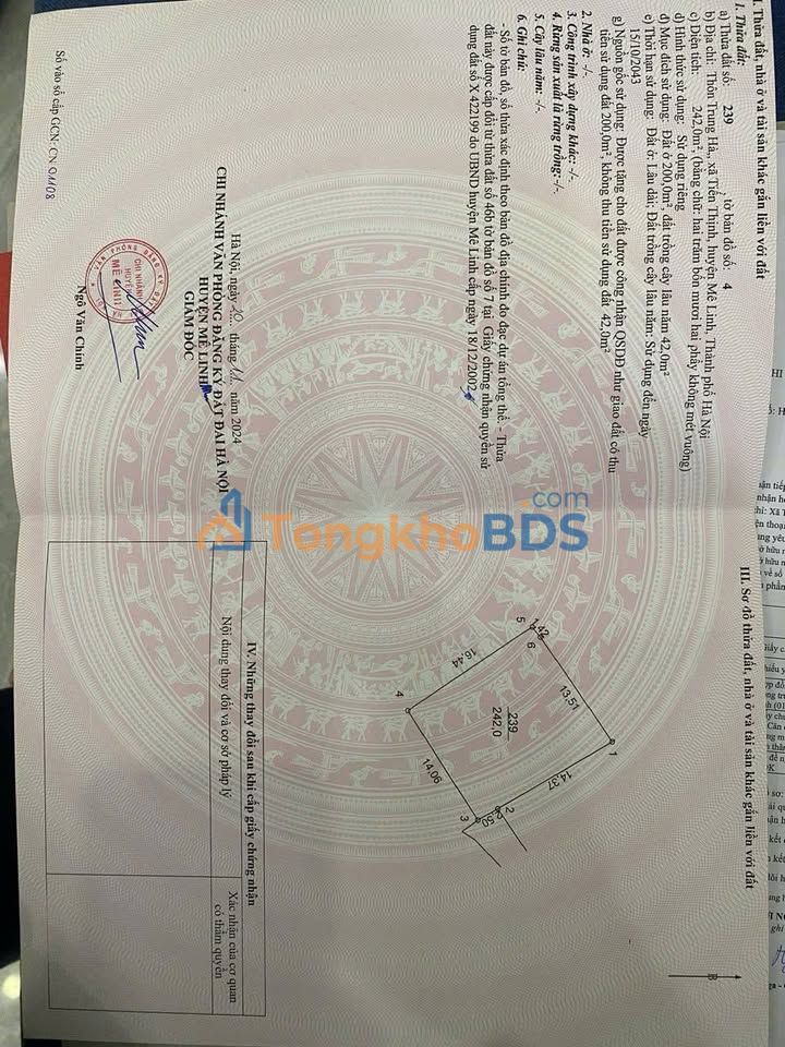 Bán Gấp Nhà 4 Tầng Mặt Tiền Tiến Thịnh, Bình Tân - 242m² Thổ Cư, Giá 4 Tỷ