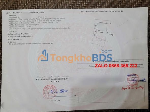 Đất Lô Góc 44m² Đồng Lạc, Chương Mỹ - Ô Tô Vào Tận Đất