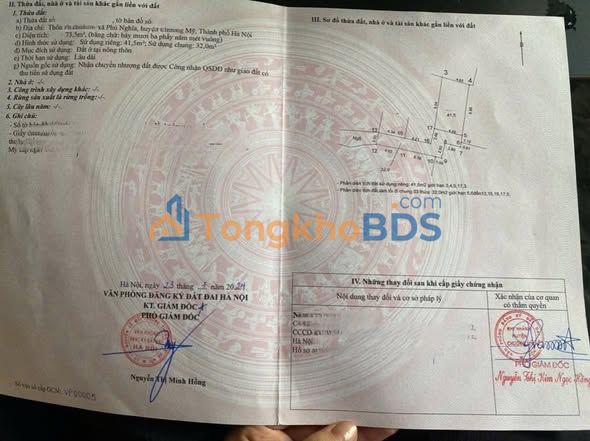 Đất nền Phú Nghĩa, Chương Mỹ - 41.5m² - Sổ đỏ sẵn sàng giao dịch