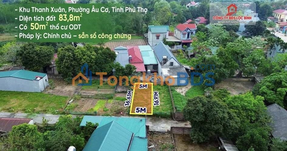 Đất nền Phú Thọ 85m² gần Trạm Y tế P.Thanh Vinh - Sẵn Sàng Xây Dựng