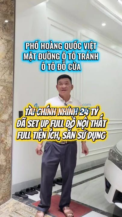 Nhà Mặt Tiền Hoàng Quốc Việt 60m², 24 Tỷ - Ô Tô Tránh, Full Nội Thất