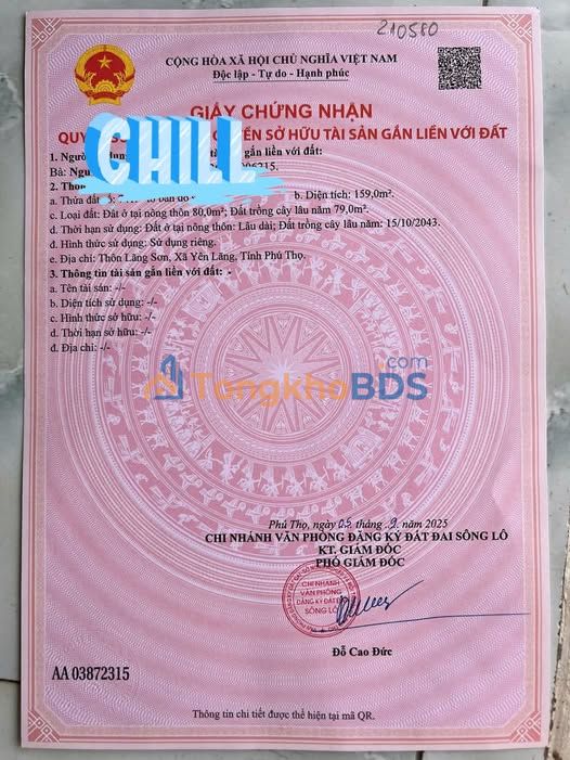 Đất Lãng Công 160m² - Sổ Thổ Cư Sẵn - Giá 1 Tỷ 0xx