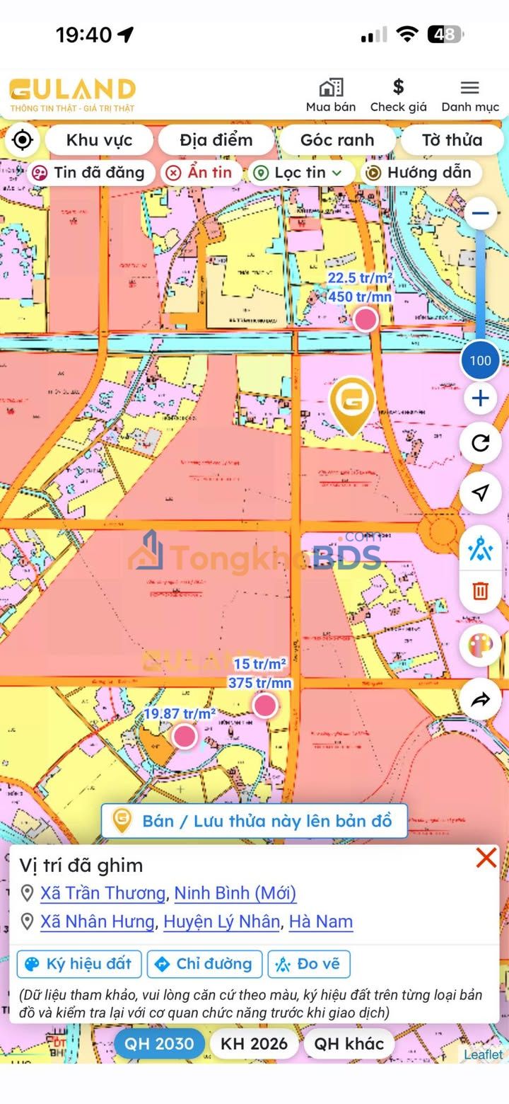 Đất thổ cư 285m² Trần Hưng Đạo, Nam Định - Giá F0, Sẵn sổ hồng